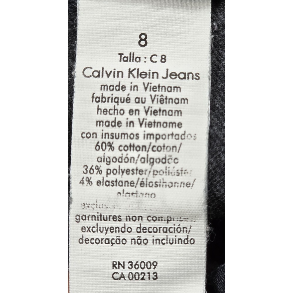 Calvin Klein Jeans Womens 8 Heather Gray Stretch Pants Slim Leg Work Office - Picture 9 of 15